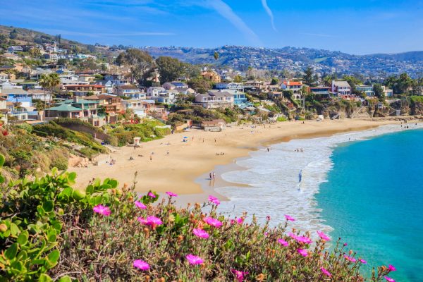 Is earthquake insurance worth getting? Crescent Bay of Laguna Beach, Orange County, California USA